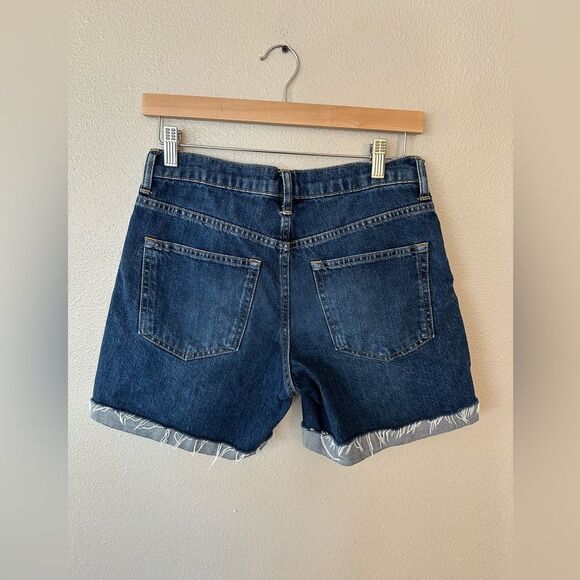 Everlane Relaxed Cuffed Denim Jean Shorts Dark Wash Size 27 - Picture 5 of 6